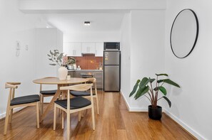 Dining + kitchen area