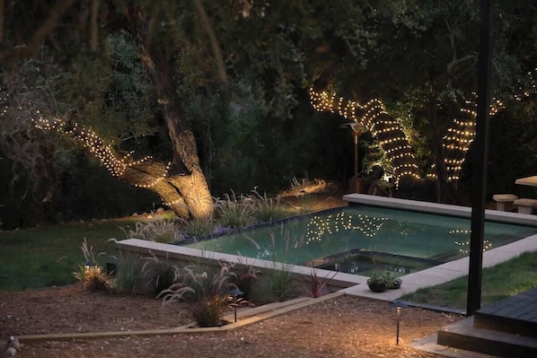 Vibe out and warm up in the hot tub or cool off in the pool