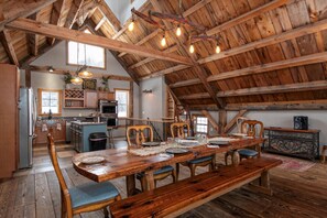 Gather around for home-cooked meals in this inviting dining space.