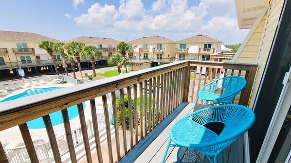 Sand Dollar #2 Balcony with Pool views