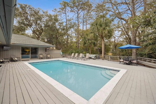 Take a dip in the private pool