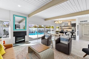 Gorgeous mid-century furniture and design throughout