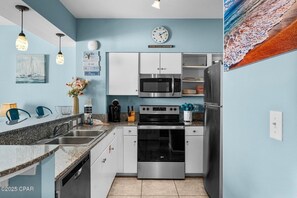 Full kitchen with all the cooking essentials