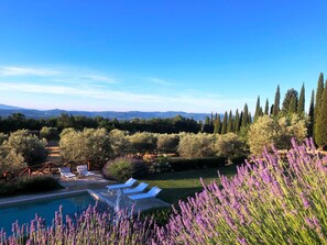 swimming pool and view of the valley