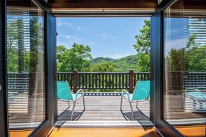 Sunset Station's relaxing deck with views