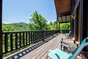 Sunset Station's relaxing deck with views