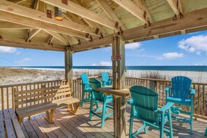 The Beach Front Gazebo with lots of seating