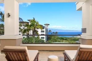 A perfect blend of comfort and coastal charm?watch the sea shimmer while palm trees sway just beyond your seat    Hale-Honu-At-Montage-Kapalua-Bay