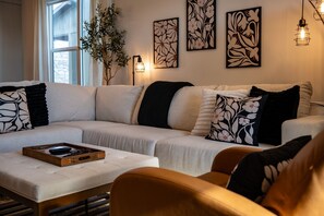 The sectional is extremely comfy and there are plenty of pillows for extra comfort.