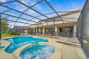 Resort style pool and spa