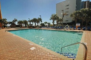 Take a cool dip in the sparkling pool.