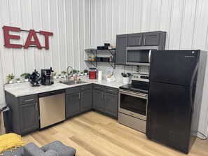 Fully stocked kitchen