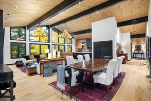 Living, dining and kitchen flow
