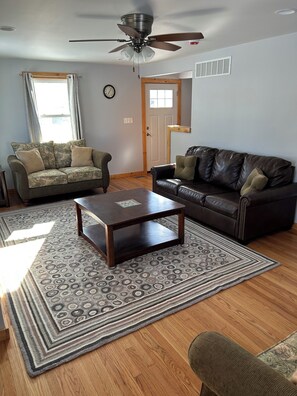 Living room with pullout sofa bed