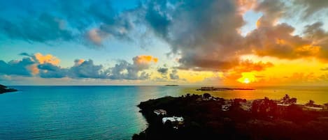 Start your morning with a breathtaking Sunrise. View from our balcony.