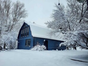The house is now painted white. 