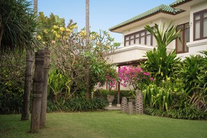 The front garden and lawn, perfect for picnics and for children playing.