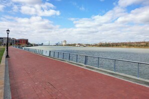 Just a short walk straight to the riverwalk! 