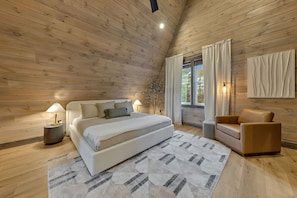 Relax in this stylish, modern private bedroom w/ensuite bath & Smart TV