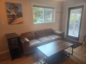 Full sized leather sofa