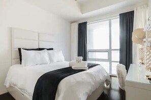 Comfortable bedroom with a cozy bed for restful nights.