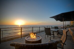 Relax with your group around the firepit
