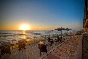 Enjoy dining and grilling at sunset