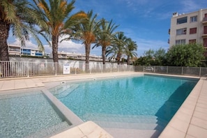 Good size swimming pool with a part for children