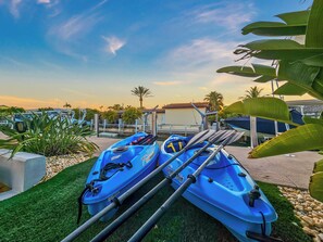 Set off on a relaxing kayaking journey from your own private dock.