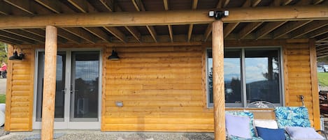 French door with screen private entrance