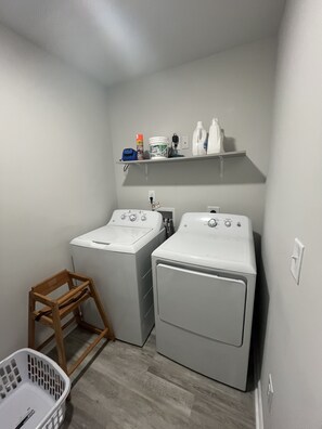 Laundry Room
Pack & Play, highchair, & broom are located in this room as well.