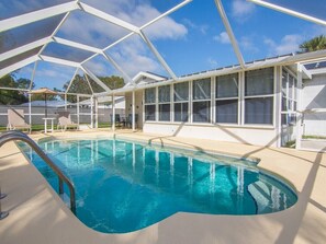 Solar Heated Pool with Screen