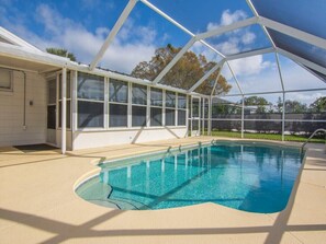 Solar Heated Pool with Screen
