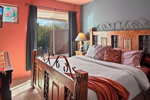 King Sized bed with TV