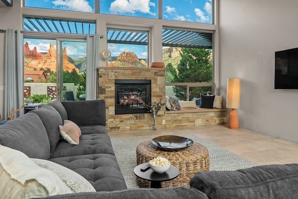 Living room with an amazing view