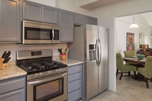 Fully stocked kitchen