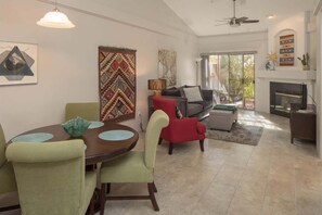 View of the dining and living room