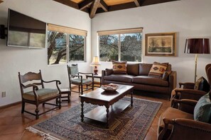 Spacious living room; ideal for unwinding after a day of exploring.