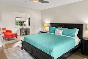 Master suite with king bed and extra lounge