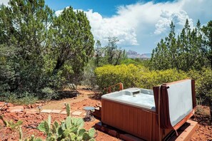 Scenic hot tub soak