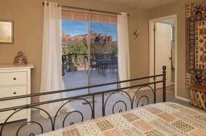 King bedroom view and entrance to back porch.
