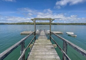 Enjoy the beauty of the Damariscotta River from the public dock nestled within the neighborhood and just a short stroll from our home. 