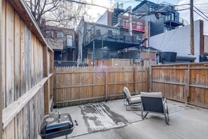 Private Patio | Charcoal Grill | 2-Story Home