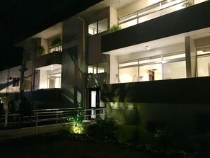 Front of Building. Apartment is up on the second floor to left of picture 