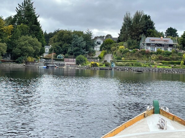 Your apartment is the ground floor of the house at the centre of this image