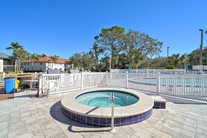 Take a dip in the soothing hot tub