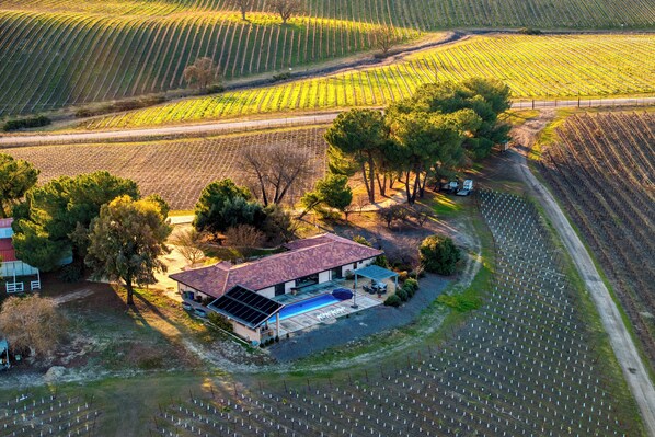 Aerial perspective of your oasis.