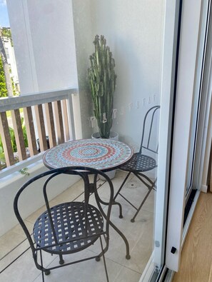 Cafe break balcony off the dining area.