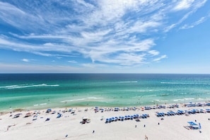 Step onto the sugar-white sands of the gorgeous beach at Edgewater