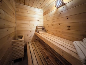 Finnish Sauna - The perfect way to recover after a long day of adventure.